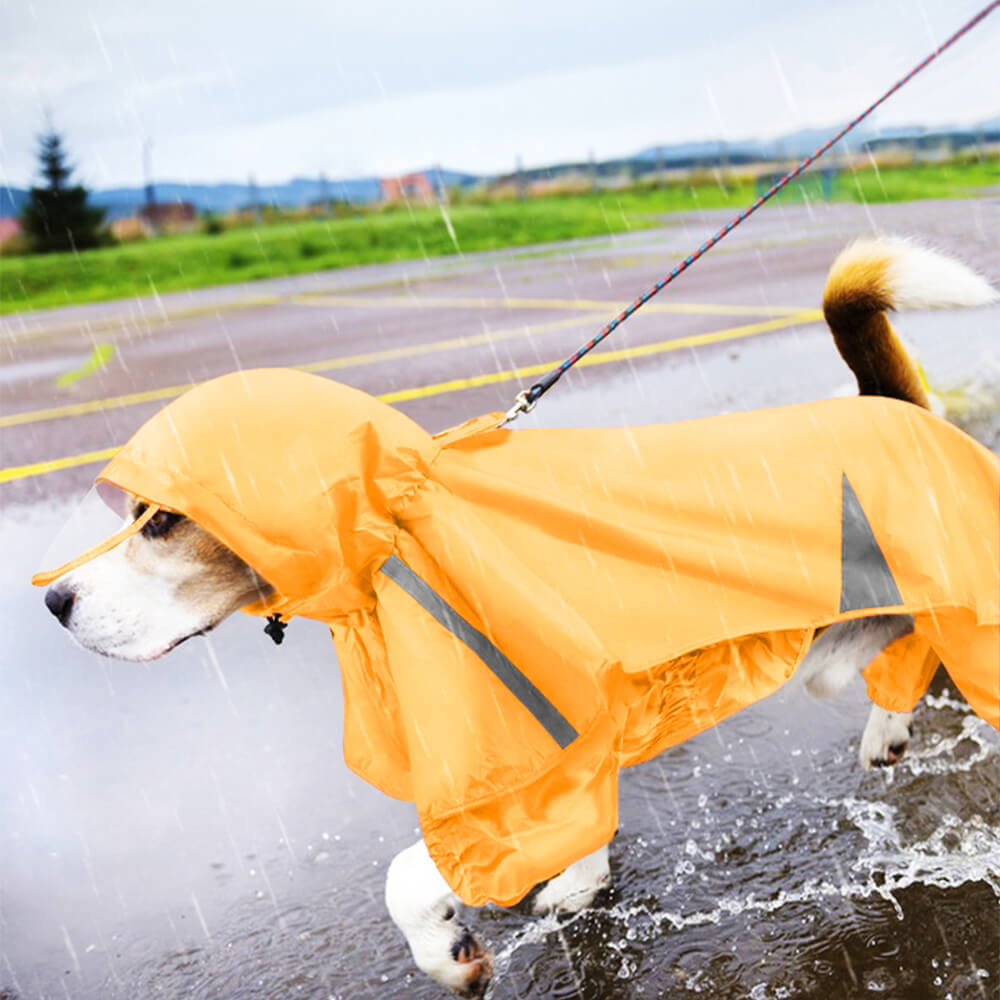 PuddlePup Waterproof Dog Raincoat – Hooded, Windproof & Reflective
