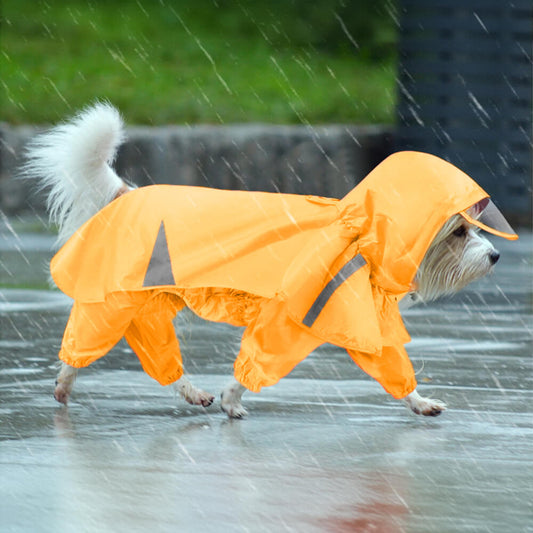PuddlePup Waterproof Dog Raincoat – Hooded, Windproof & Reflective