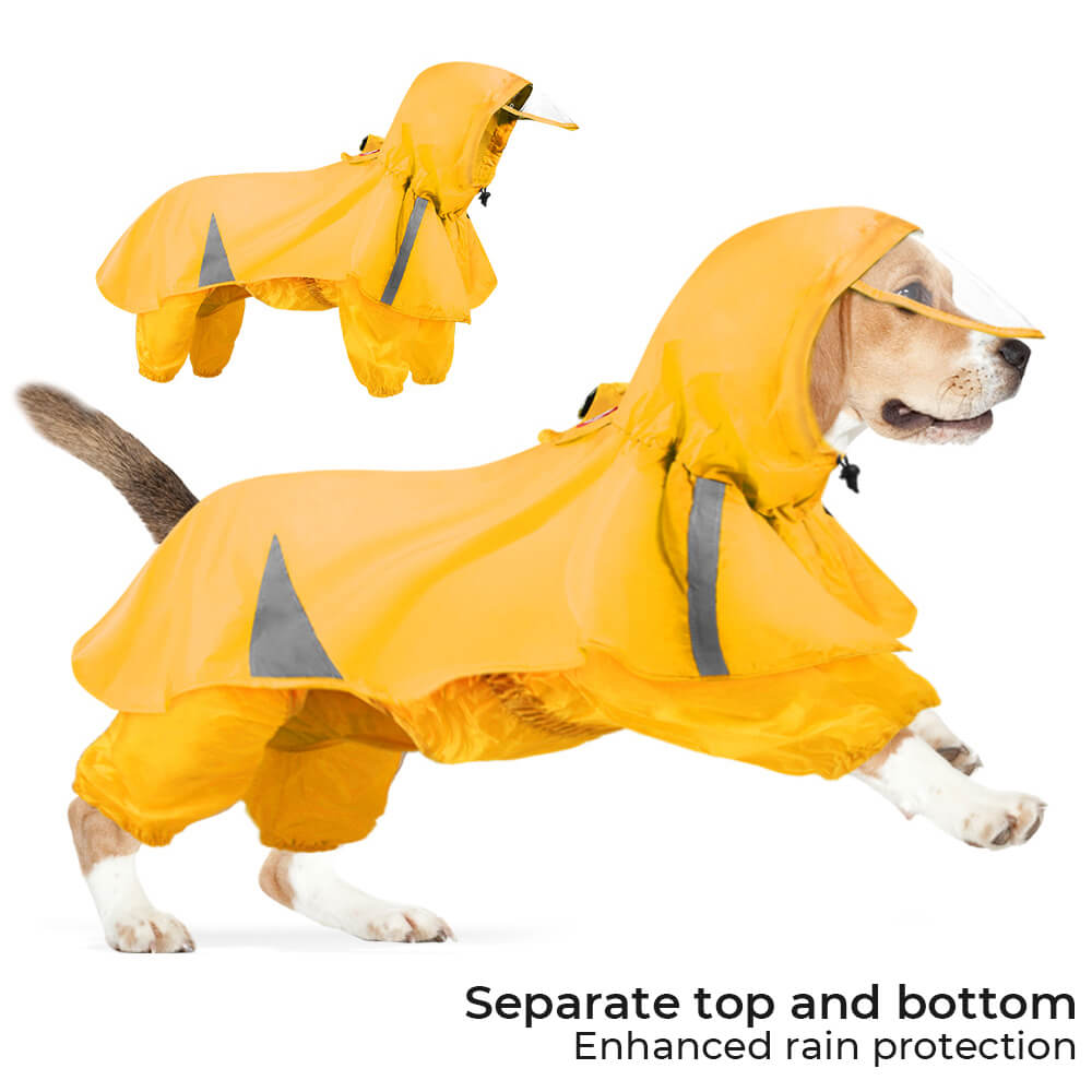 PuddlePup Waterproof Dog Raincoat – Hooded, Windproof & Reflective