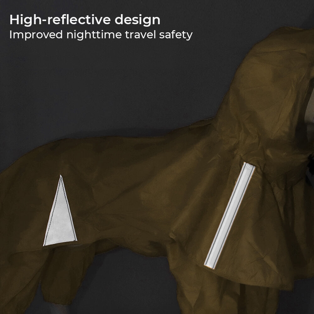 PuddlePup Waterproof Dog Raincoat – Hooded, Windproof & Reflective