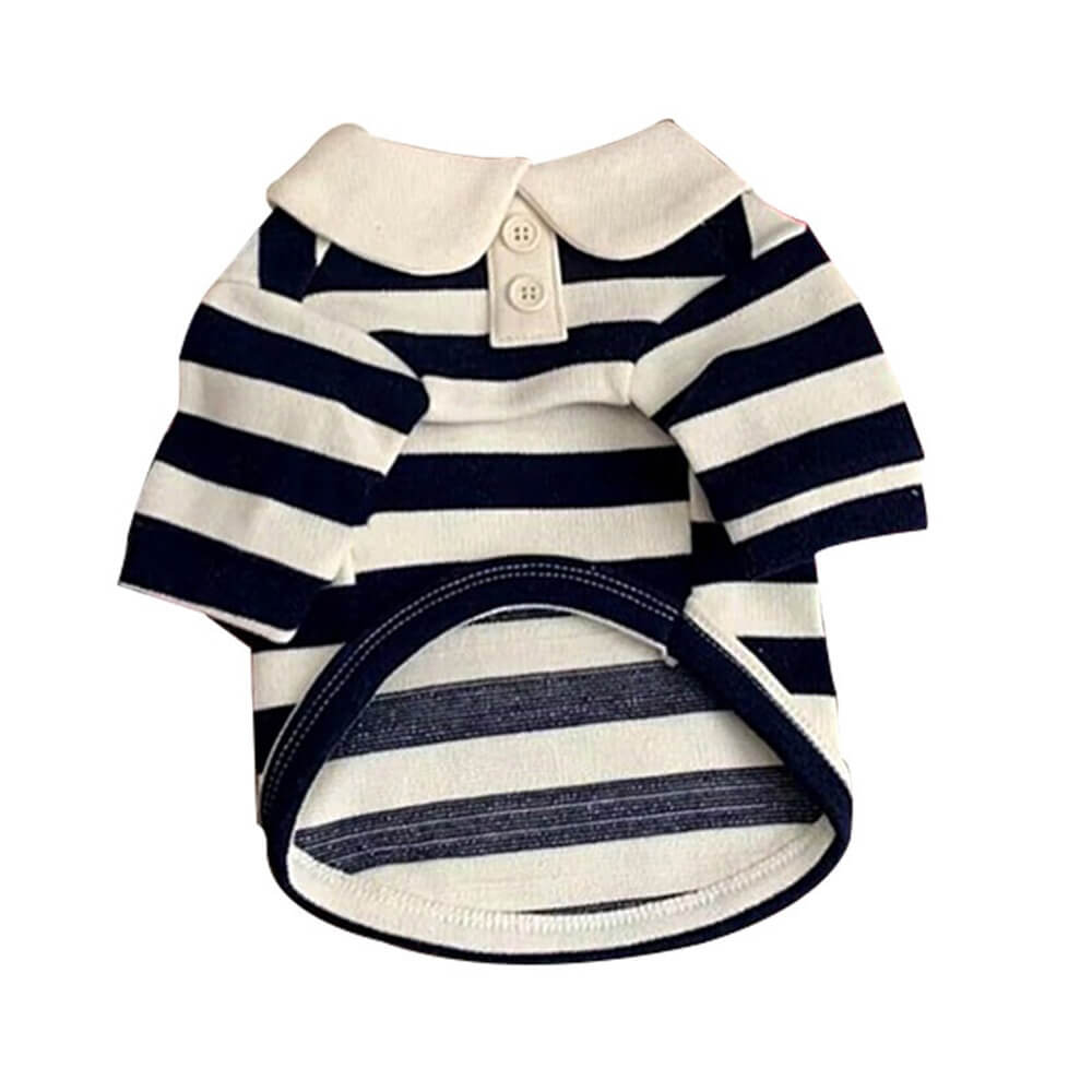 Preppy Pup Striped Polo – Classic & Comfy Dog Shirt