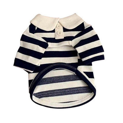 Preppy Pup Striped Polo – Classic & Comfy Dog Shirt