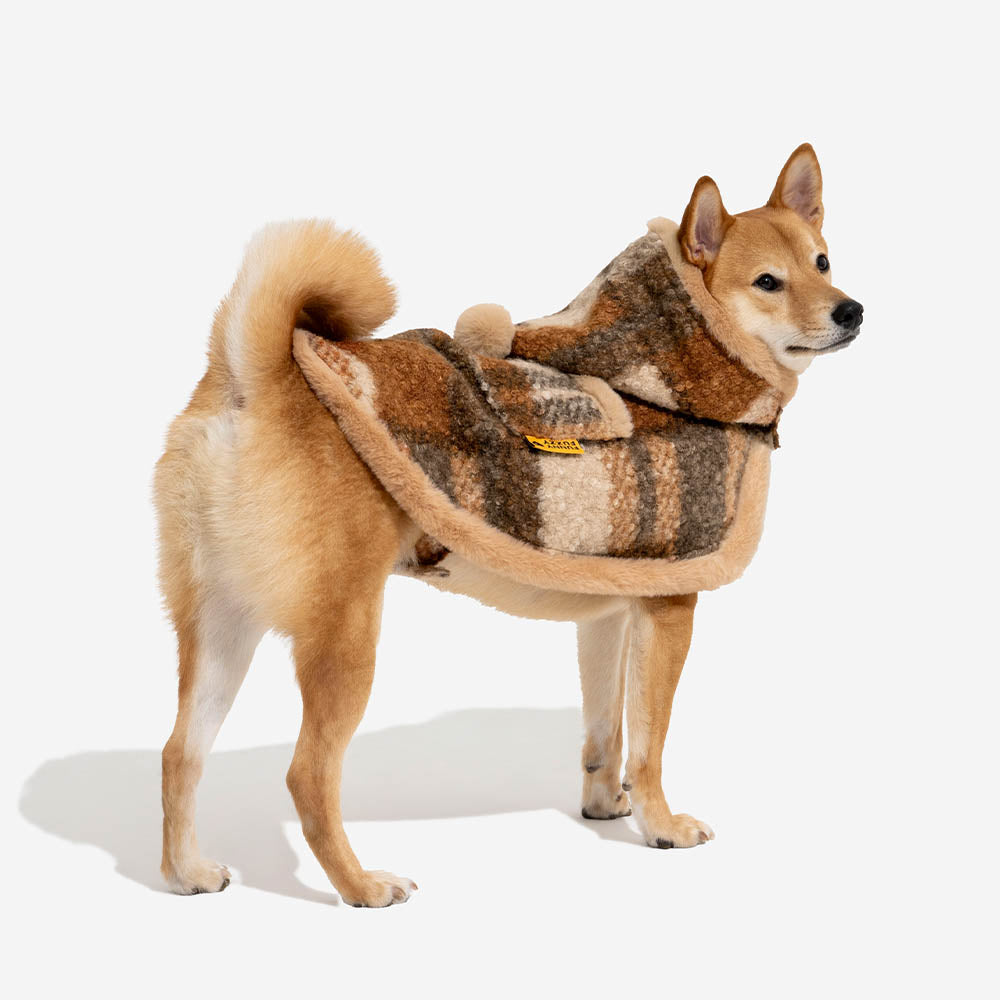 CozyBond™ Matching Plaid Poncho – Stylish Warmth for You & Your Pup