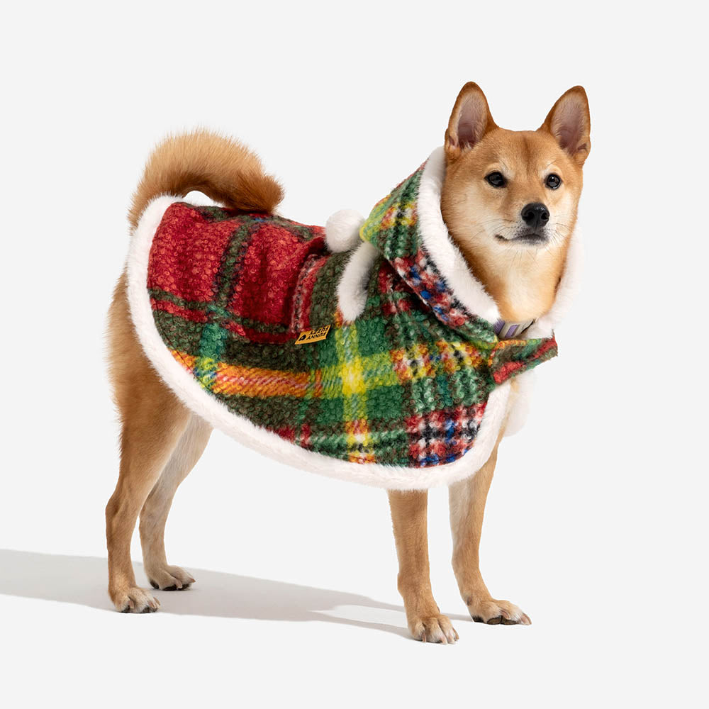 CozyBond™ Matching Plaid Poncho – Stylish Warmth for You & Your Pup