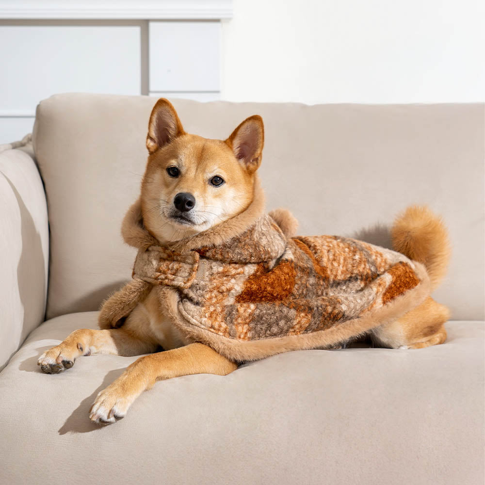 CozyBond™ Matching Plaid Poncho – Stylish Warmth for You & Your Pup