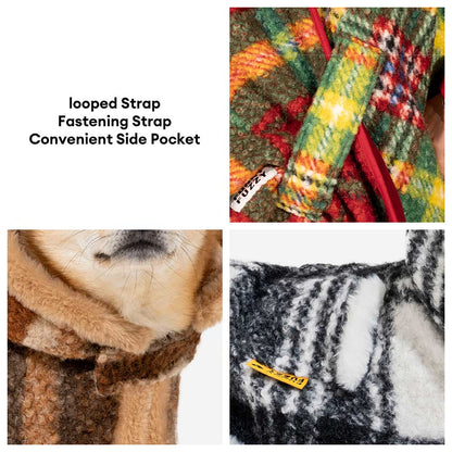 CozyBond™ Matching Plaid Poncho – Stylish Warmth for You & Your Pup