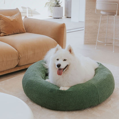 CozyPaws™ Luxe Bouclé Dog Bed – Ultra-Soft, Stylish & Calming