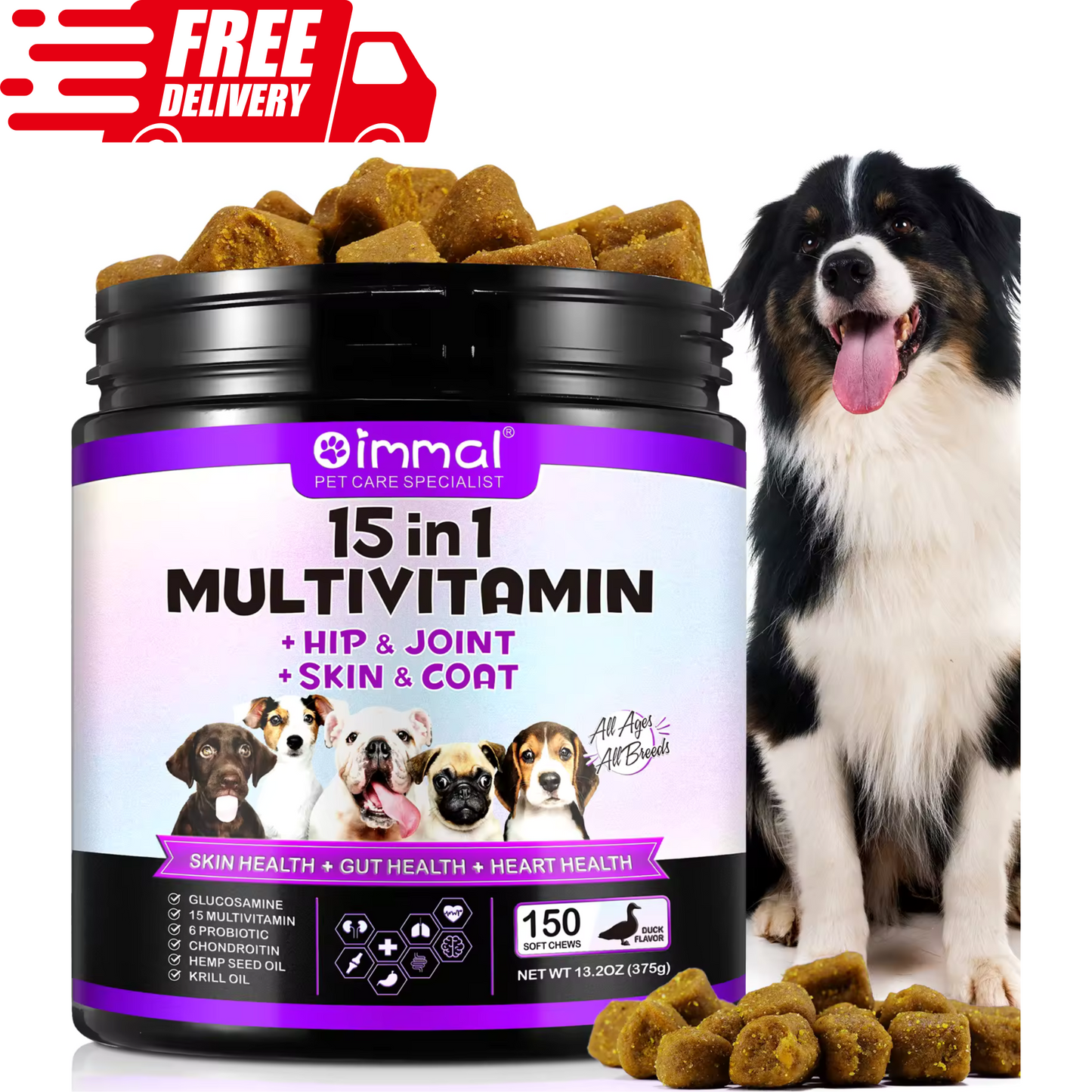 VitalPup Multivitamin Chews – Daily Health Boost for Dogs