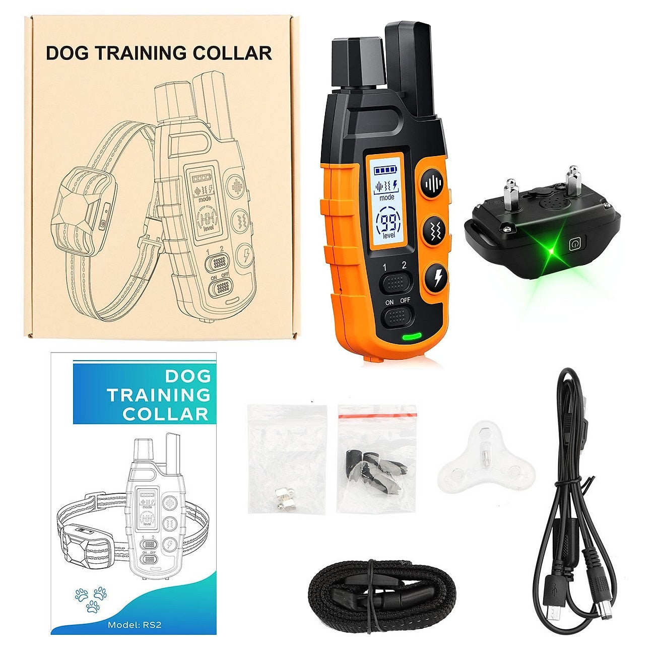 Pawsitive Trainer 1000m Dog Training Collar with Remote