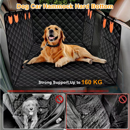 Pawsafe™ Premium Hard Bottom Dog Car Seat Cover – Waterproof & Scratch-Resistant