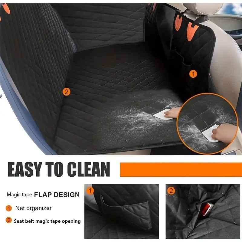 Pawsafe™ Premium Hard Bottom Dog Car Seat Cover – Waterproof & Scratch-Resistant