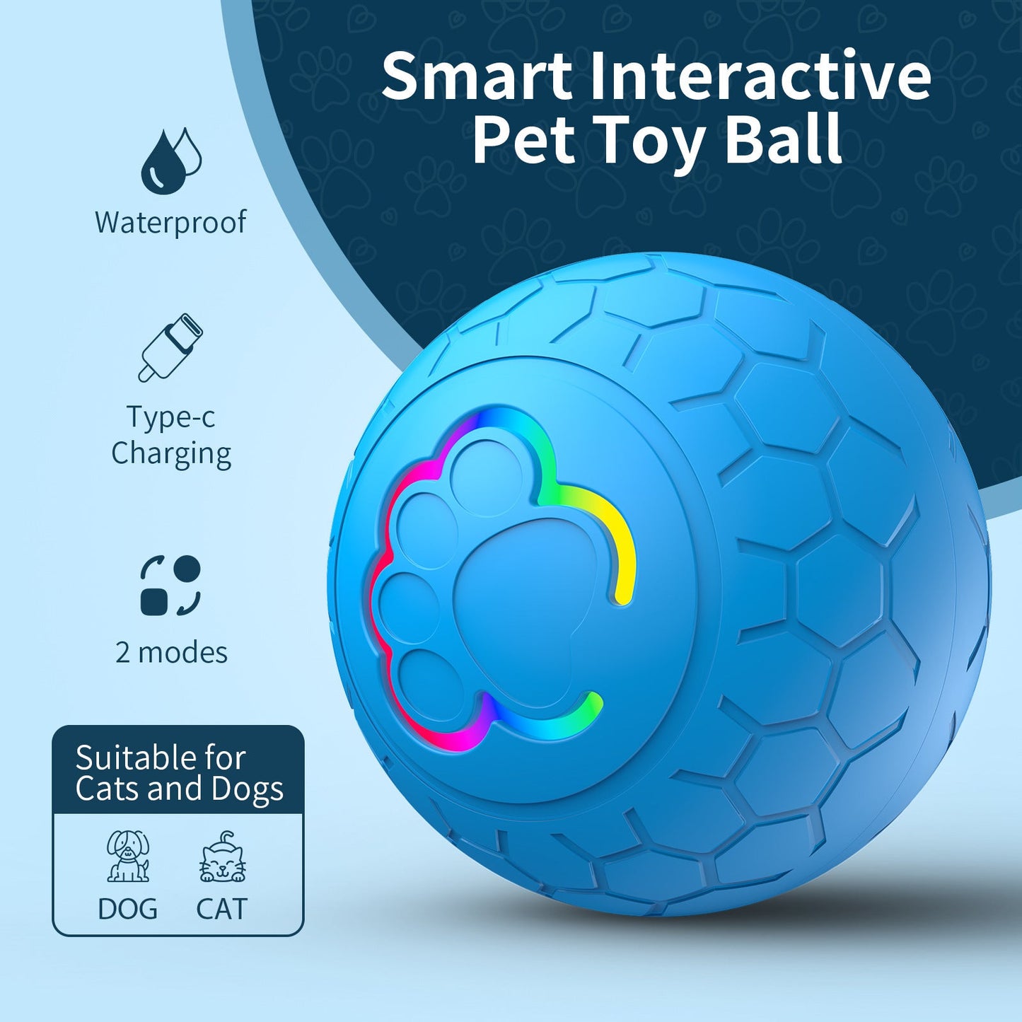 Pawfect Play LED Ball – Interactive Light-Up Pet Toy