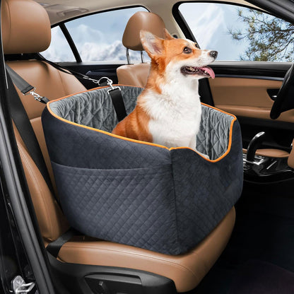 Pawsafe™ Elevated Dog Car Booster Seat – Secure & Comfortable Travel for Your Pup