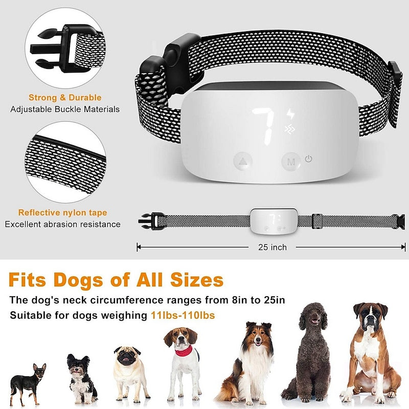 CalmBark Rechargeable Anti-Bark Dog Collar – Smart, Waterproof & Humane Training