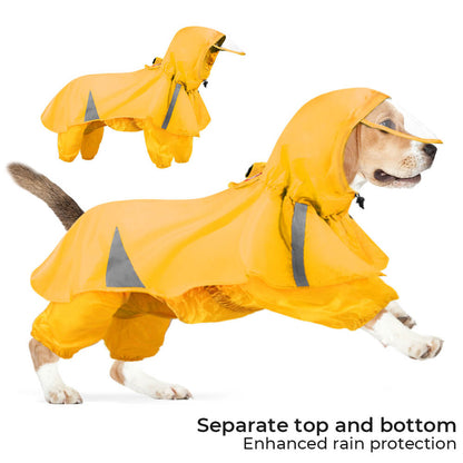 PuddlePup™ Waterproof Dog Raincoat – Hooded, Windproof & Reflective