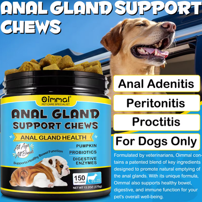 HappyTails™ Digestive Support Chews – Natural Relief for Anal Gland & Gut Health