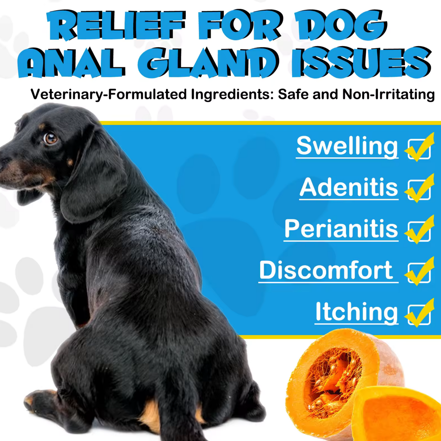 HappyTails™ Digestive Support Chews – Natural Relief for Anal Gland & Gut Health