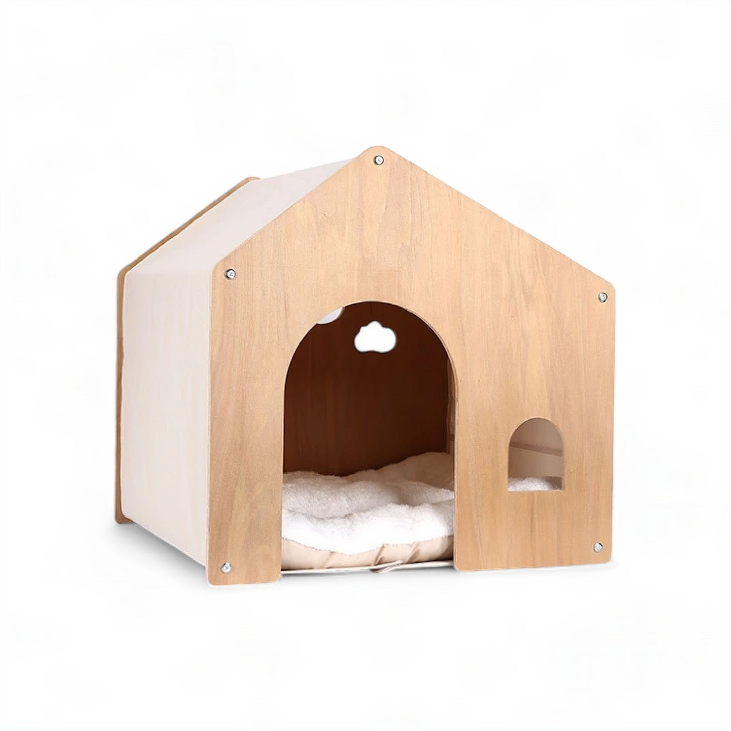 Purrfect Retreat: Modern Wooden Cat Bed