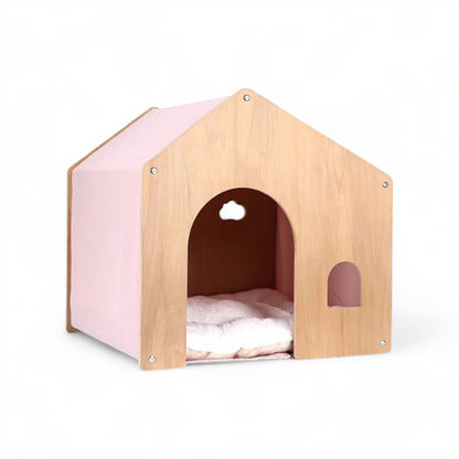 Purrfect Retreat: Modern Wooden Cat Bed