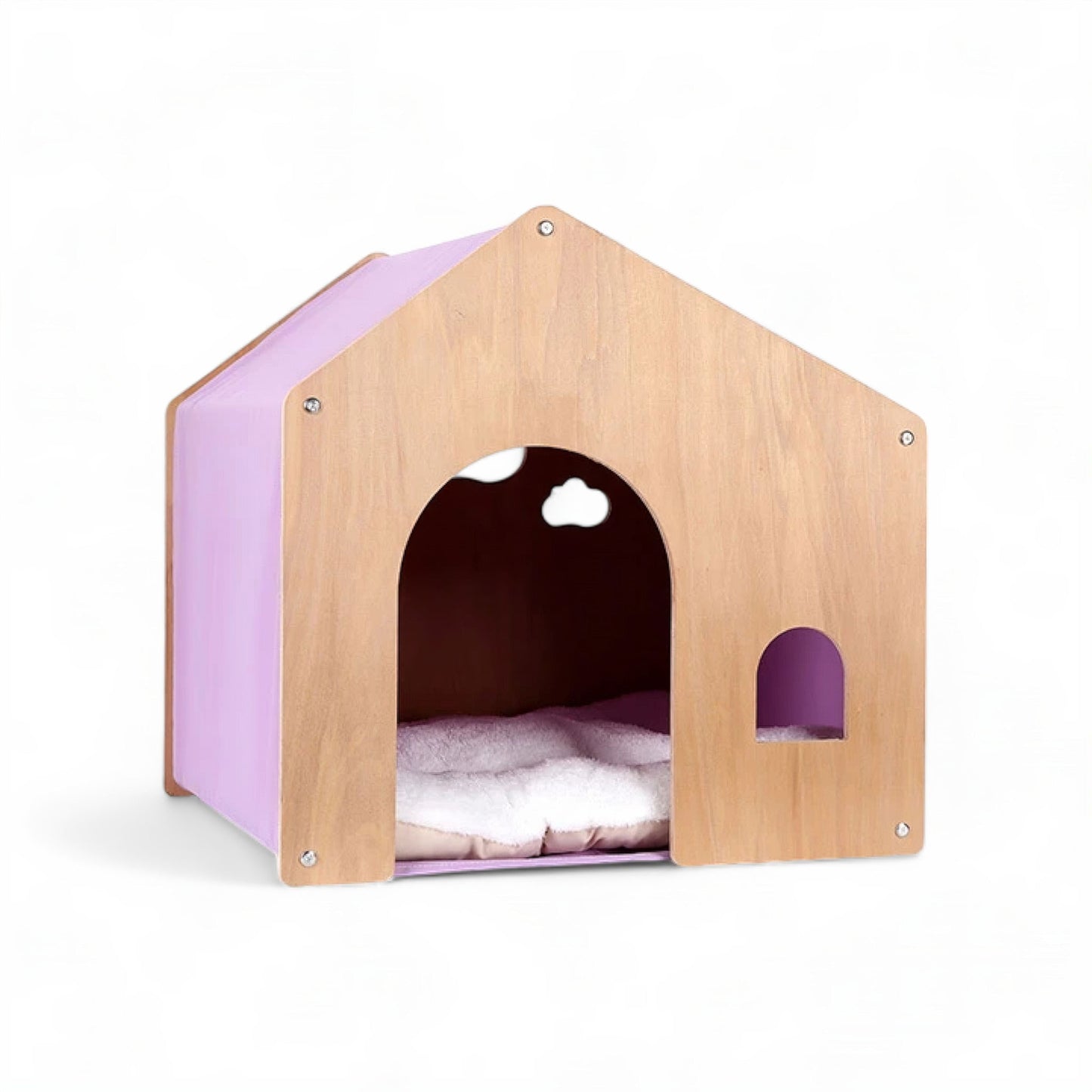 Purrfect Retreat: Modern Wooden Cat Bed